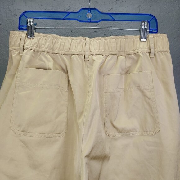 Lafayette 148 Ankle Pants Large Urbane Satin Cloth Dekalb Pull-On D-Ring Belt - Picture 7 of 16
